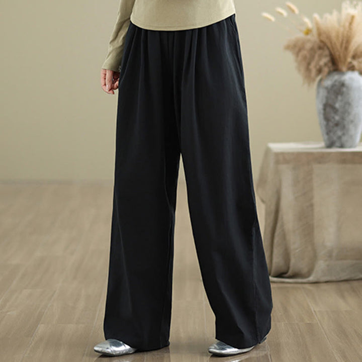Buddha Stonesカジュアル ストレートレッグ レディース コットンパンツ ポケット付き - image 11