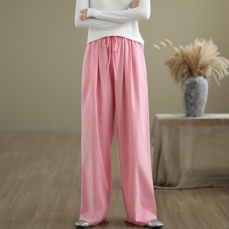 Buddha Stonesカジュアル ストレートレッグ レディース コットンパンツ ポケット付き - image 15