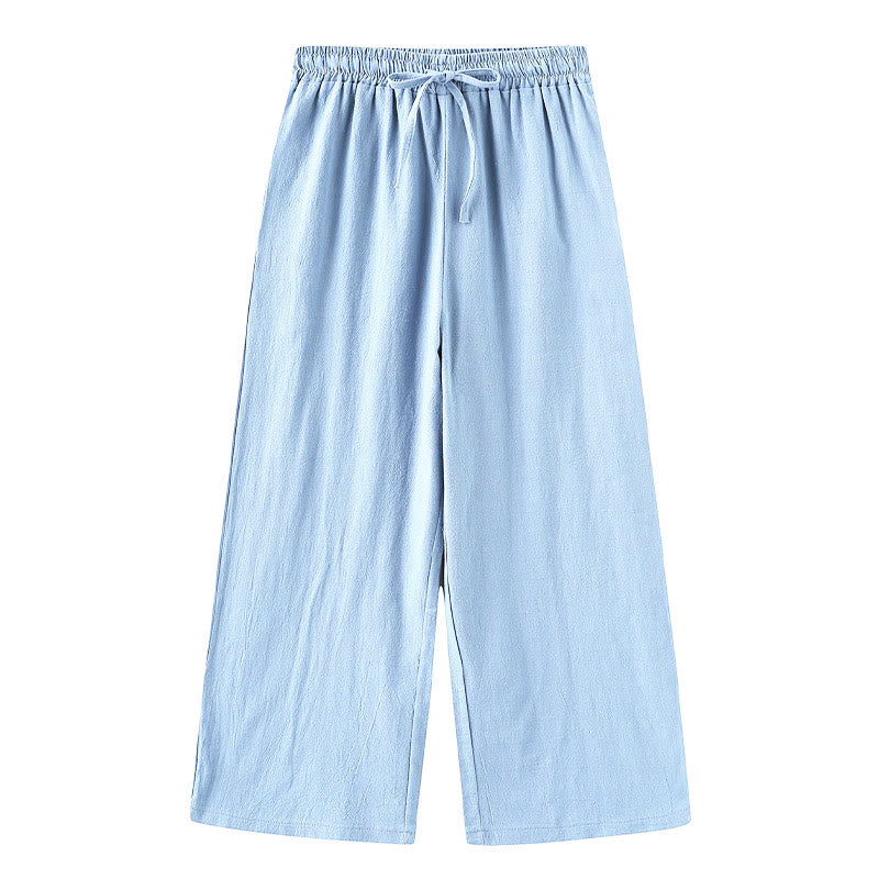 Buddha Stones 2点セット 長袖シャツ ポケット付きトップス ドローストリングパンツ 瞑想用コットンリネン服 レディース セット - image 27