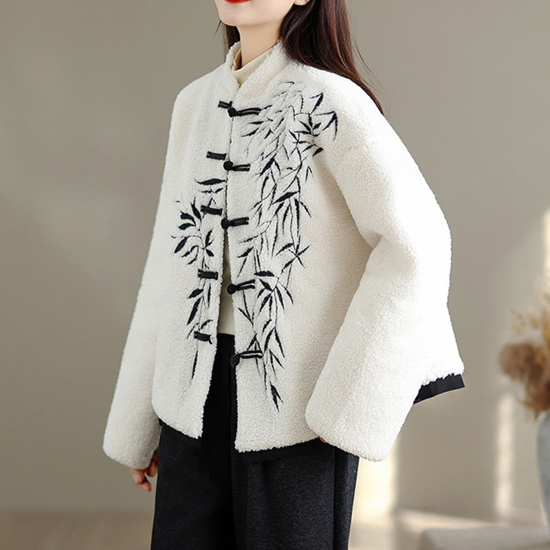 Buddha Stonesレディース 刺繍入り 長袖 厚手 コットン ジャケット ポケット付き - image 6