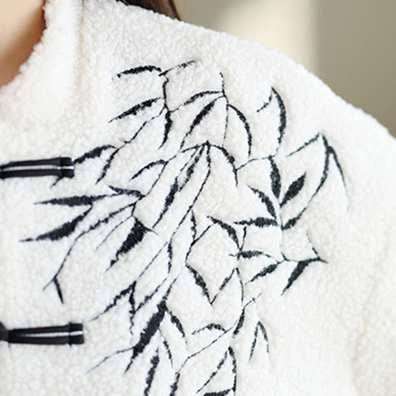 Buddha Stonesレディース 刺繍入り 長袖 厚手 コットン ジャケット ポケット付き - image 8