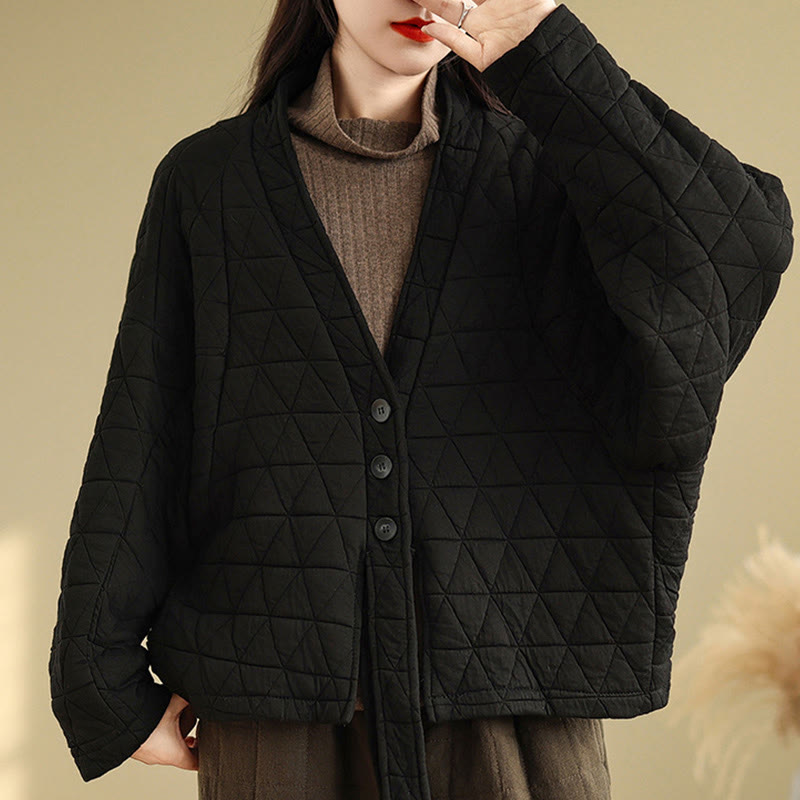 Buddha Stonesレディース ボタン付き 長袖 厚手 コットン ジャケット ポケット付き - image 17