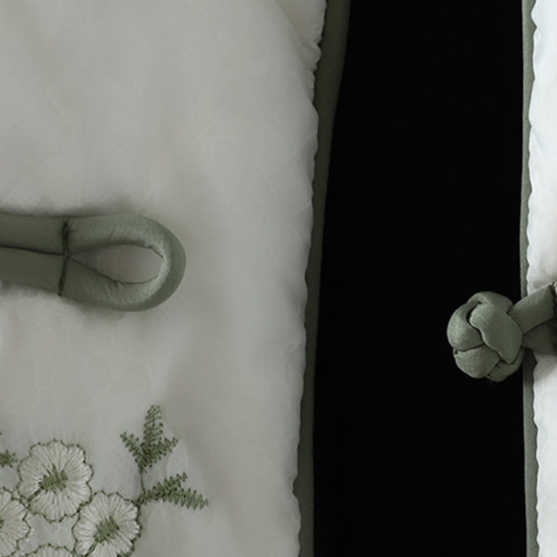 Buddha Stonesレディース 刺繍入り カエルボタン 長袖 コットン 厚手 ジャケット ポケット付き - image 5