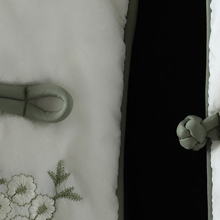 Buddha Stonesレディース 刺繍入り カエルボタン 長袖 コットン 厚手 ジャケット ポケット付き - image 5