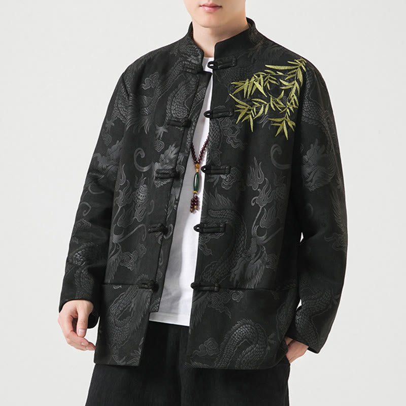 Buddha Stones竹 龍 カエルボタンデザイン 長袖 メンズジャケット - image 8