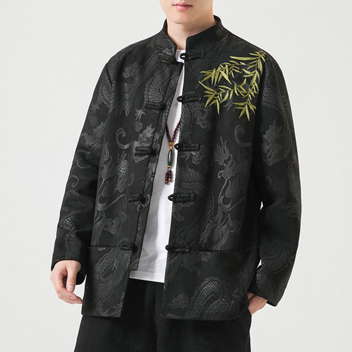 Buddha Stones竹 龍 カエルボタンデザイン 長袖 メンズジャケット - image 8