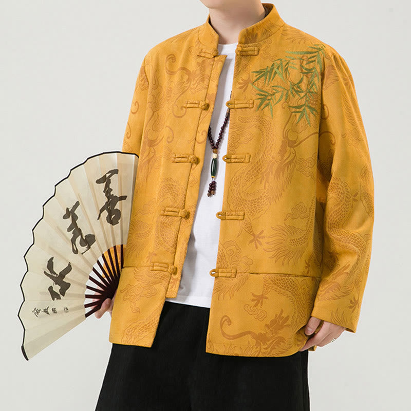 Buddha Stones竹 龍 カエルボタンデザイン 長袖 メンズジャケット - image 12