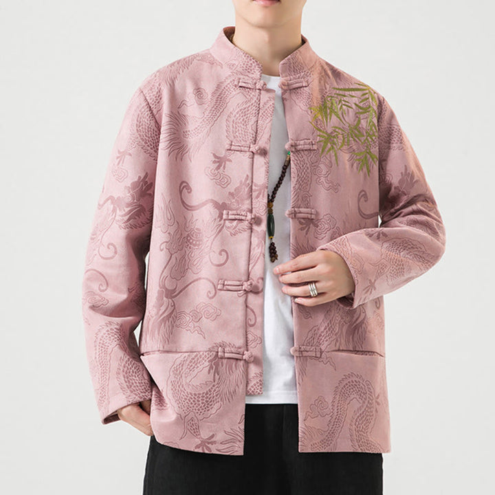Buddha Stones竹 龍 カエルボタンデザイン 長袖 メンズジャケット - image 35