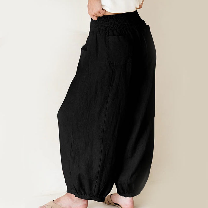 Buddha Stones無地 コットン製 レディース ハーレムパンツ ポケット付き - image 4