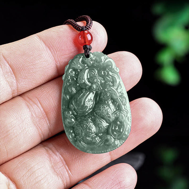 Buddha Stones中国の十二支 翡翠 午年 幸運 ロープ ネックレス ペンダント - image 9