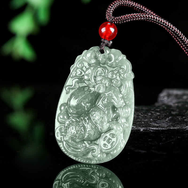 Buddha Stones中国の十二支 翡翠 午年 幸運 ロープ ネックレス ペンダント - image 7