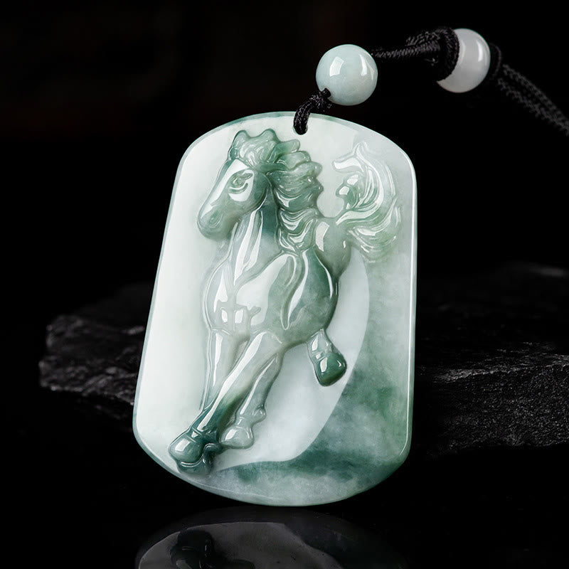 Buddha Stones年翡翠 豊穣 ロープネックレス ペンダント - image 1
