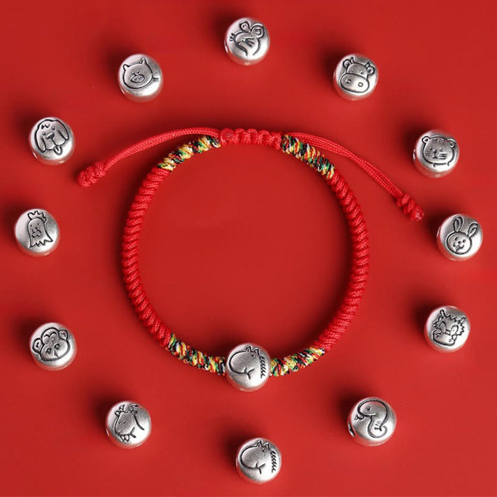 Buddha Stones 999スターリングシルバー 中国十二支 馬チャーム赤紐強さ 編み込みブレスレット - image 30