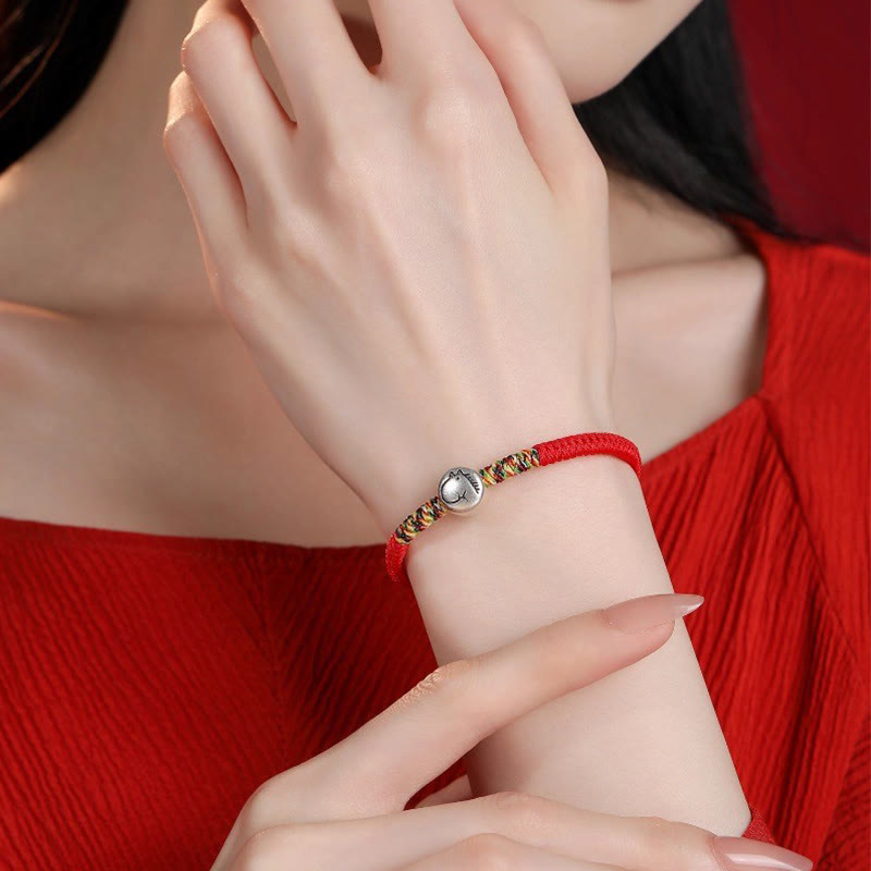 Buddha Stones 999スターリングシルバー 中国十二支 馬チャーム赤紐強さ 編み込みブレスレット - image 10