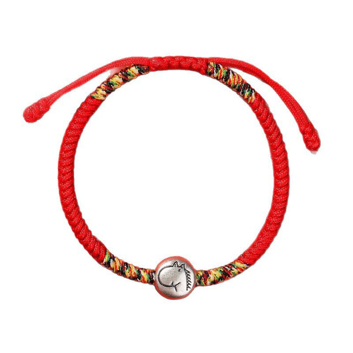 Buddha Stones 999スターリングシルバー 中国十二支 馬チャーム赤紐強さ 編み込みブレスレット - image 13