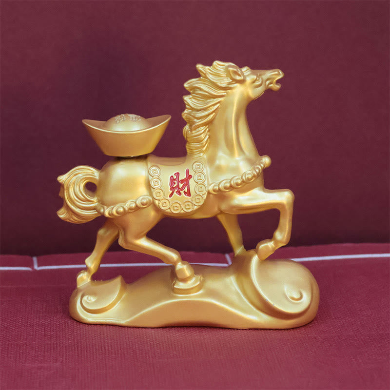 Buddha Stones中国十二支 馬 チャーム 銅貨幸運繁栄豊かさ家の装飾 - image 6