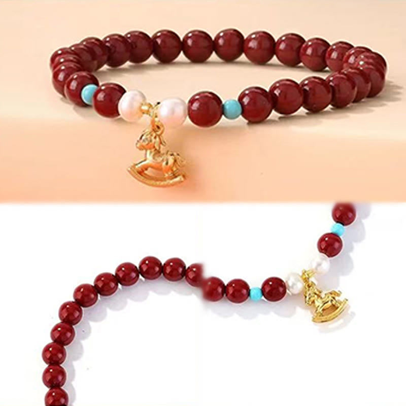 Buddha Stones年 天然辰砂パール良縁祈願ブレスレット - image 13