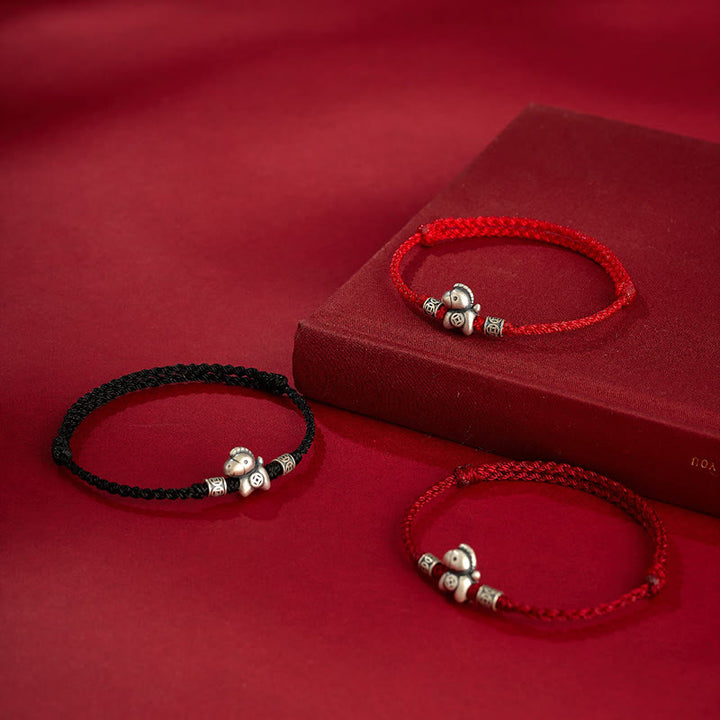 Buddha Stones馬年 999 スターリングシルバー 紐編み守護ブレスレット - image 17