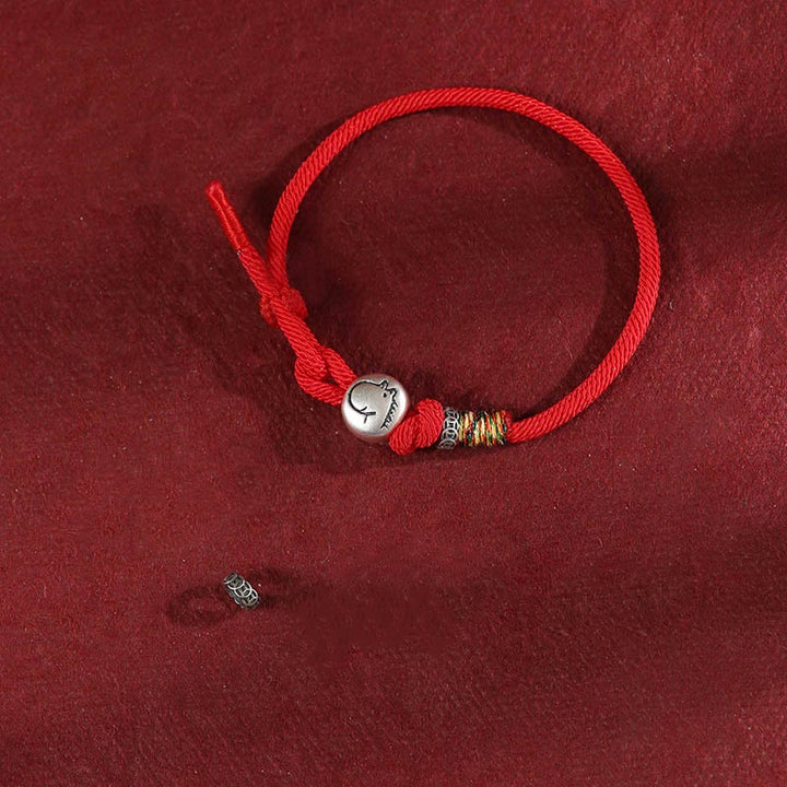 Buddha Stones馬年 999 スターリングシルバー 銅貨 ロープ編み守護ブレスレット - image 3