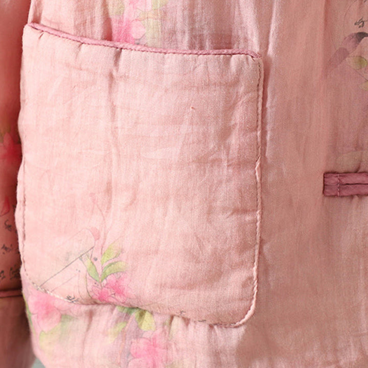 Buddha Stonesプリントレディース長袖コットンパッド入りジャケット（ポケット付き） - image 7