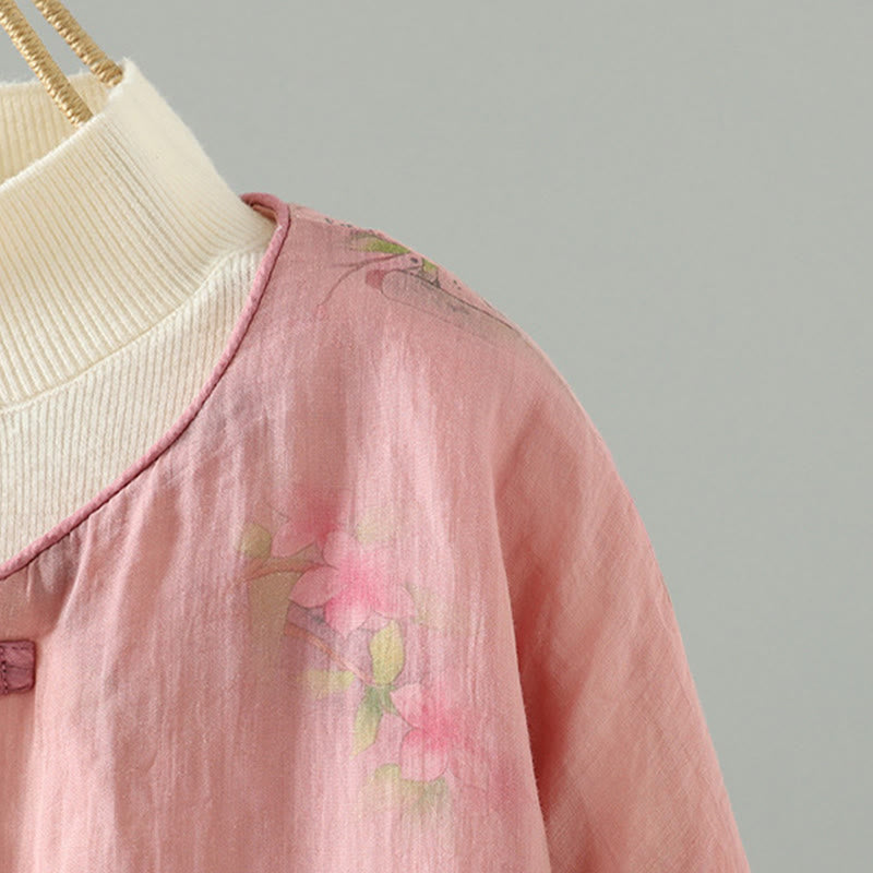 Buddha Stonesプリントレディース長袖コットンパッド入りジャケット（ポケット付き） - image 5