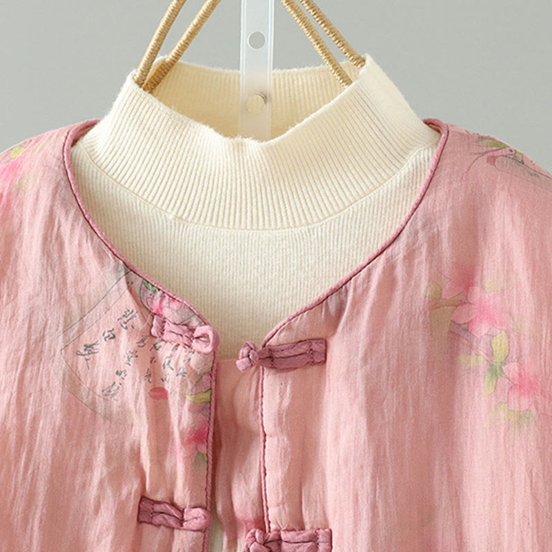 Buddha Stonesプリントレディース長袖コットンパッド入りジャケット（ポケット付き） - image 2