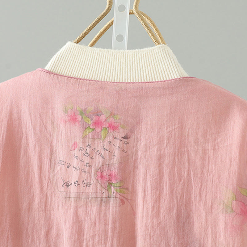 Buddha Stonesプリントレディース長袖コットンパッド入りジャケット（ポケット付き） - image 4