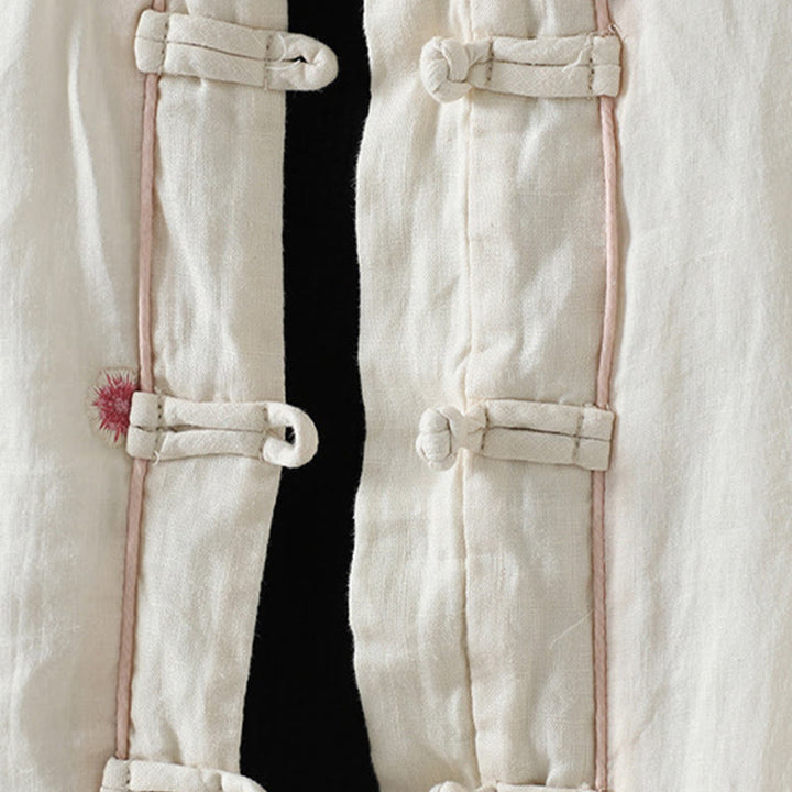 Buddha Stonesの花刺繍レディース長袖コットンパッド入りジャケット（ポケット付き） - image 8