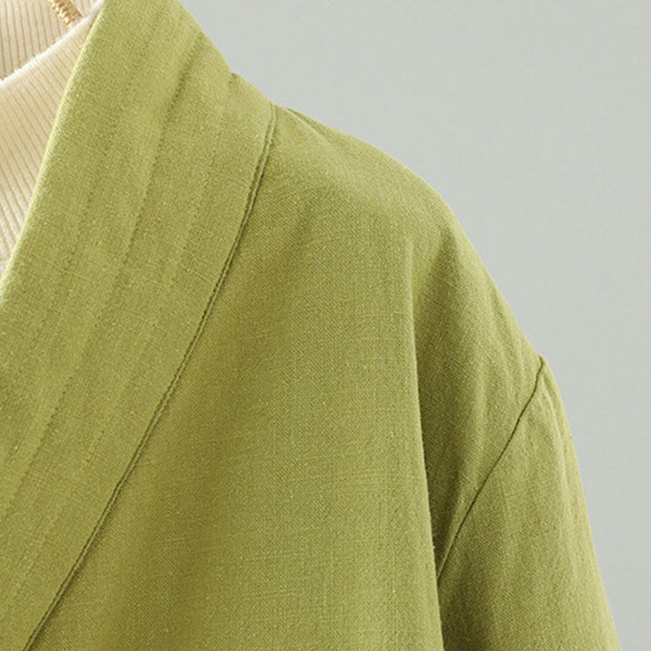 Buddha Stonesドローストリング禅瞑想レディース長袖コットンジャケット - image 6