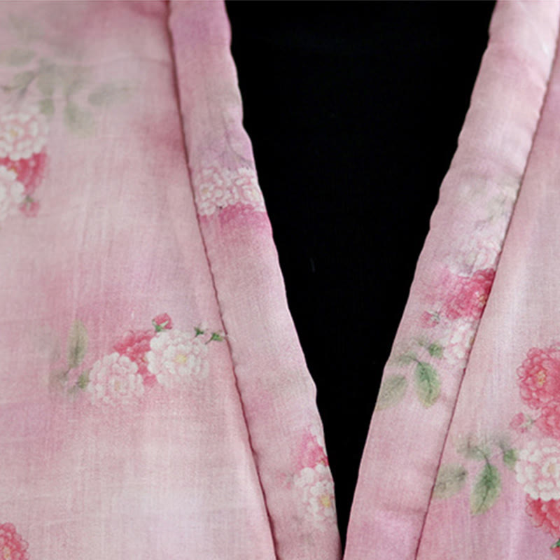 Buddha Stonesプリントフラワーレディース長袖コットンパッド入りジャケット（ポケット付き） - image 7