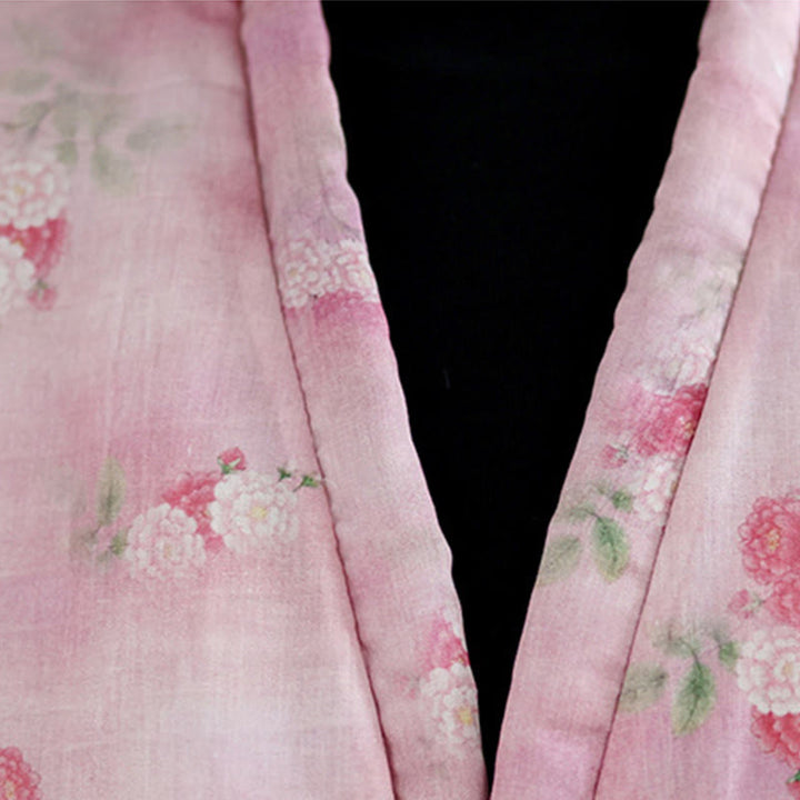 Buddha Stonesプリントフラワーレディース長袖コットンパッド入りジャケット（ポケット付き） - image 7