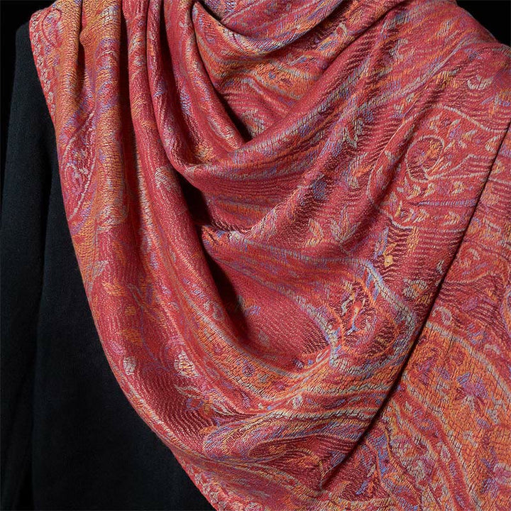 Buddha Stones、春、カシューナッツ、花、葉、蔓、幾何学模様、タッセル、ソフトスカーフ、ショール - image 9