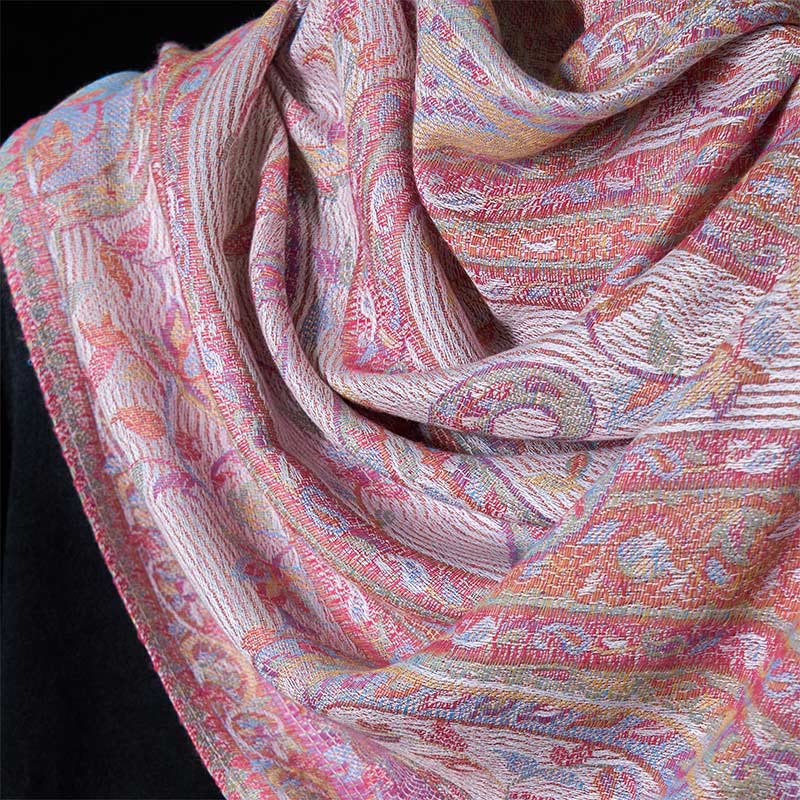 Buddha Stones、春、カシューナッツ、花、葉、蔓、幾何学模様、タッセル、ソフトスカーフ、ショール - image 19