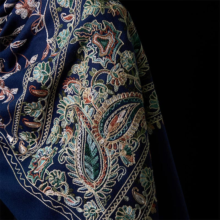 Buddha Stones冬 ブラウンベージュ 小花 つる カシューナッツ 花柄 タッセル 心地よい スカーフ ショール - image 5