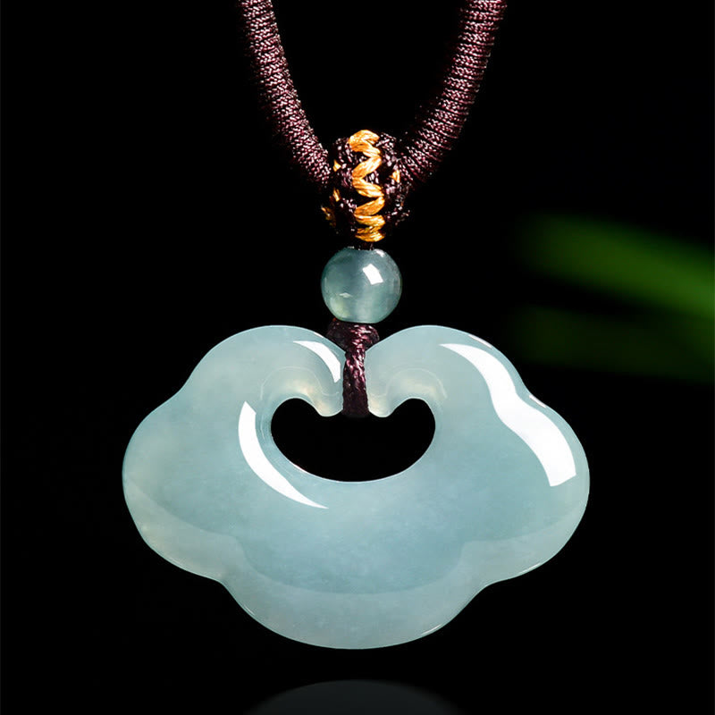 Buddha Stones縁起の良い如意翡翠 幸運ネックレス ストリングペンダント - ジェイド - image 0