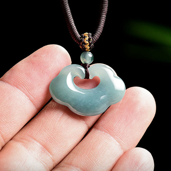 Buddha Stones縁起の良い如意翡翠 幸運ネックレス ストリングペンダント - image 3