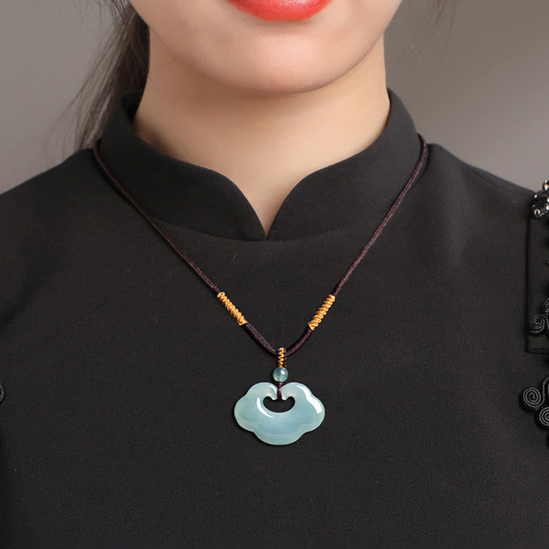 Buddha Stones縁起の良い如意翡翠 幸運ネックレス ストリングペンダント - image 4
