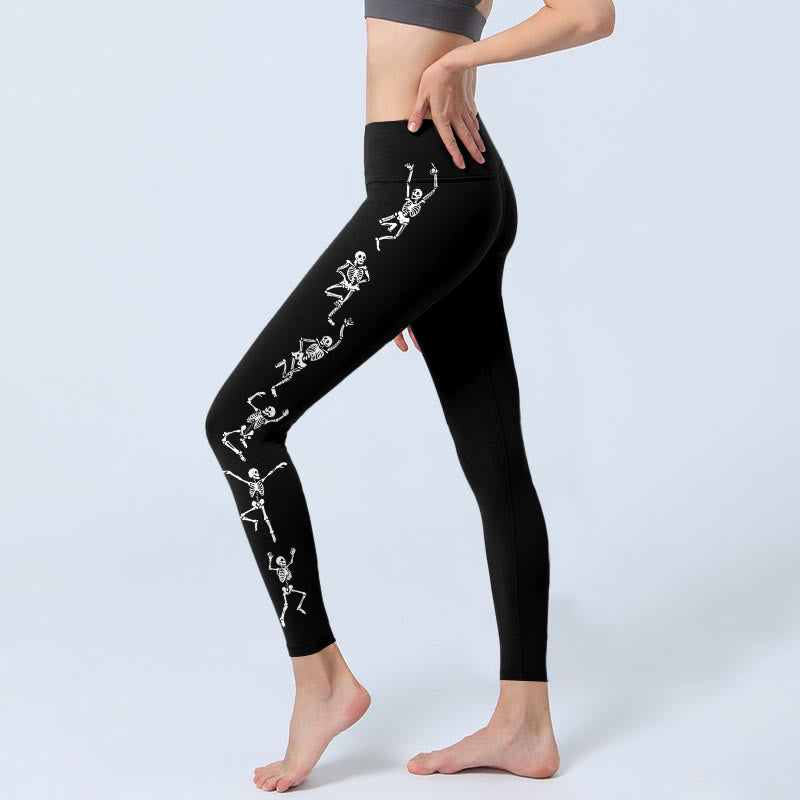 Buddha Stonesの王 森のスカル柄 ジムレギンス レディース ヨガパンツ - image 2