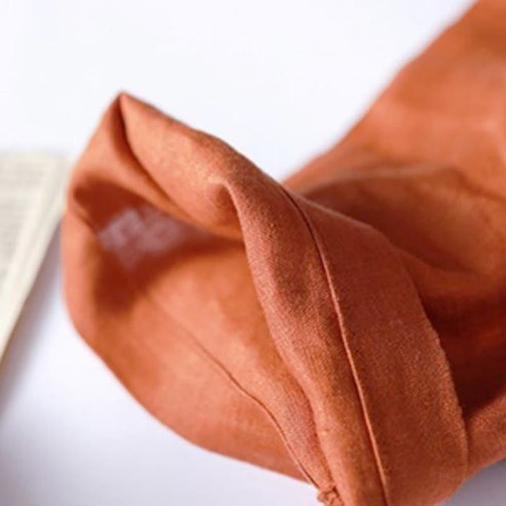 Buddha Stonesカジュアル 無地 アコーディオンプリーツ Vネック ハーフスリーブデザイン ミディドレス ポケット付き - image 12