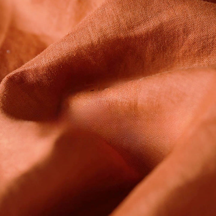 Buddha Stonesカジュアル 無地 アコーディオンプリーツ Vネック ハーフスリーブデザイン ミディドレス ポケット付き - image 13