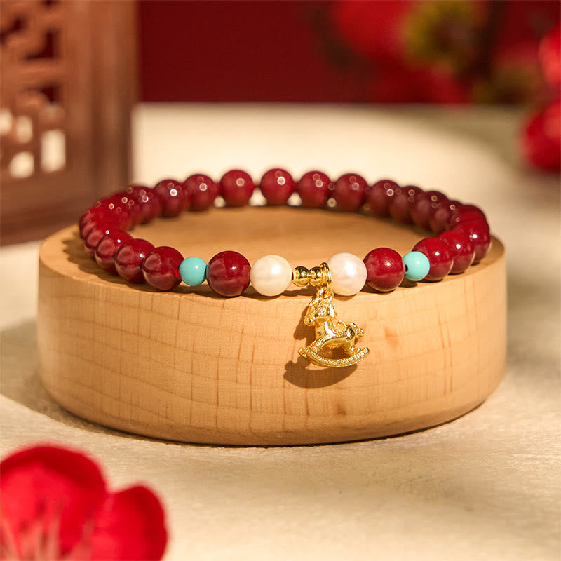 Buddha Stones年 天然辰砂パール良縁祈願ブレスレット - image 2