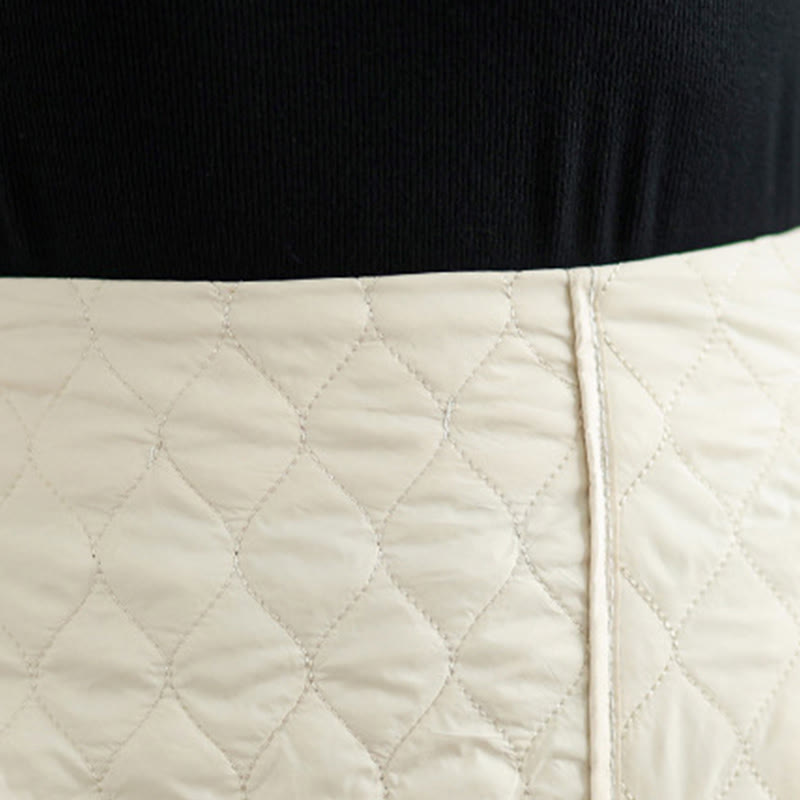 Buddha Stones無地 伸縮性ウエスト コットン レディース ストレートスカート ポケット付き - image 13