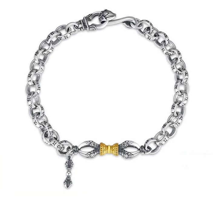 Buddha Stonesレトロオーム・マニ・パドメ・フムバジュラ 銅カーム ブレスレット - 22cm - image 1