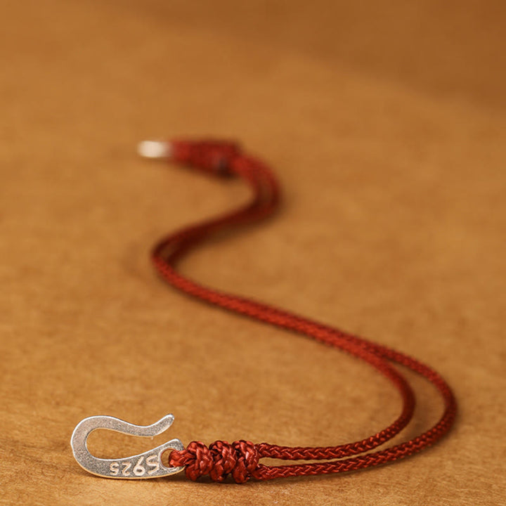 Buddha Stones925 スターリングシルバー フックデザイン赤紐強さ カラフルブレスレット - image 13