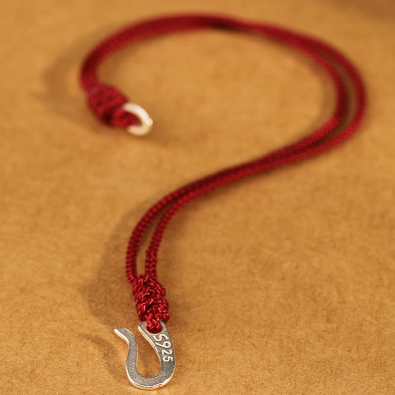 Buddha Stones925 スターリングシルバー フックデザイン赤紐強さ カラフルブレスレット - image 2