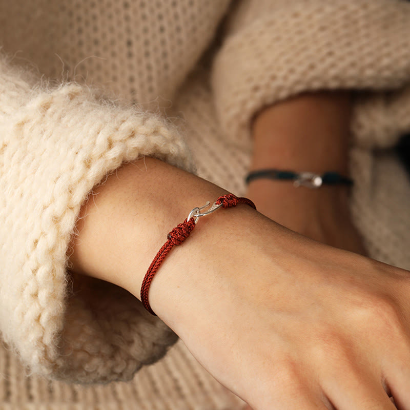 Buddha Stones925 スターリングシルバー フックデザイン赤紐強さ カラフルブレスレット - image 22