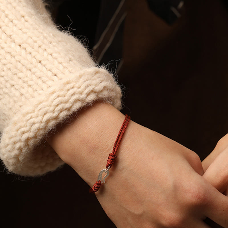 Buddha Stones925 スターリングシルバー フックデザイン赤紐強さ カラフルブレスレット - image 17