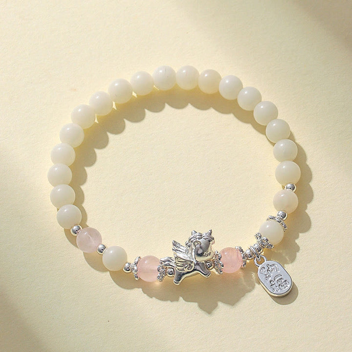 Buddha Stones999スターリングシルバー 馬年 天然黒曜石 菩提樹の強さブレスレット - image 9