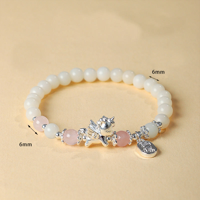 Buddha Stones999スターリングシルバー 馬年 天然黒曜石 菩提樹の強さブレスレット - image 8