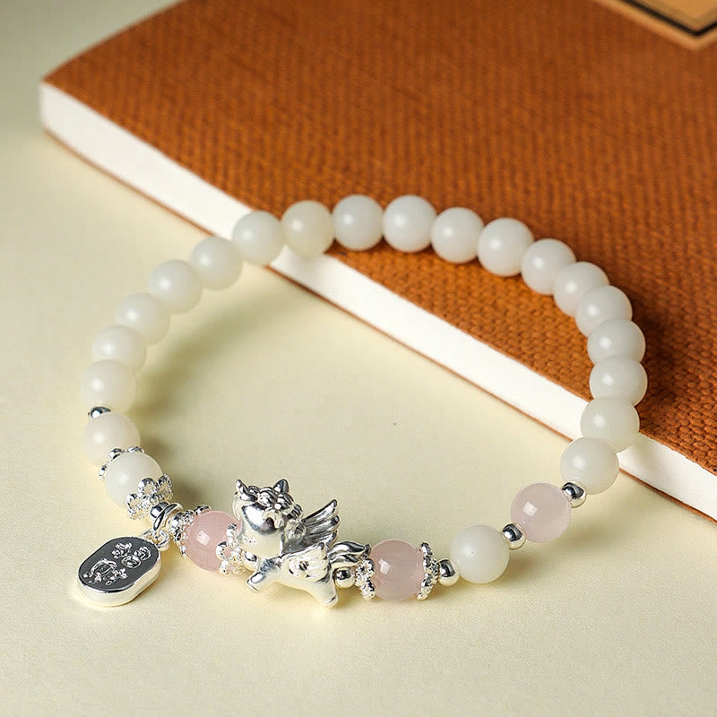 Buddha Stones999スターリングシルバー 馬年 天然黒曜石 菩提樹の強さブレスレット - image 11